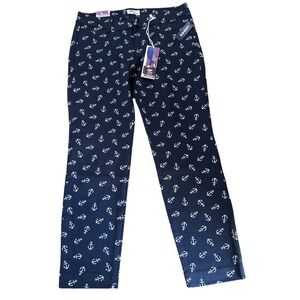 Old Navy Anchor Navy The Diva Ankle Trouser Pants Size 8 Navy White NWT